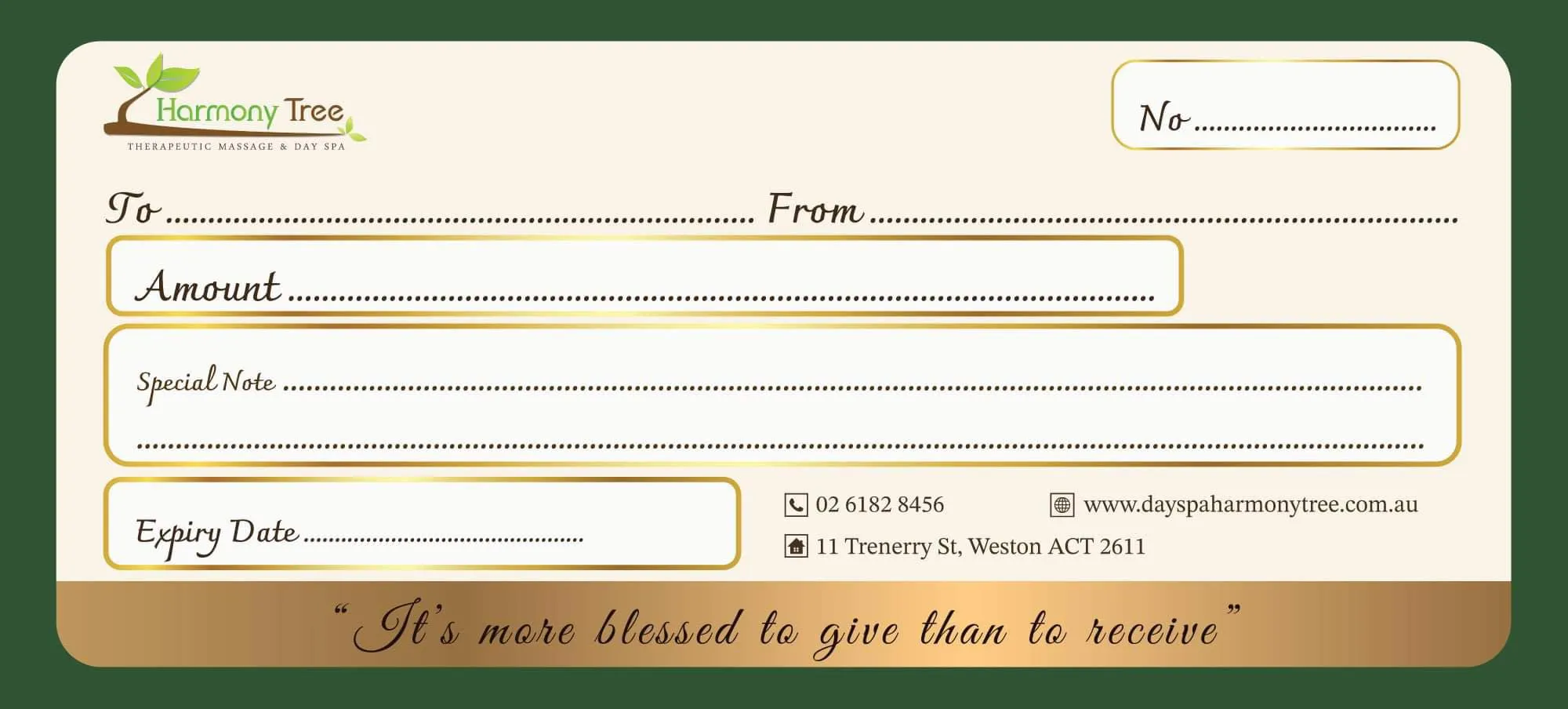 Gift Vouchers Form